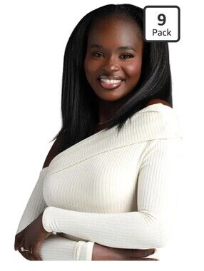 Blow Out Straight 12" Clip-In Natural Roots Hair Extensions - Natural Black